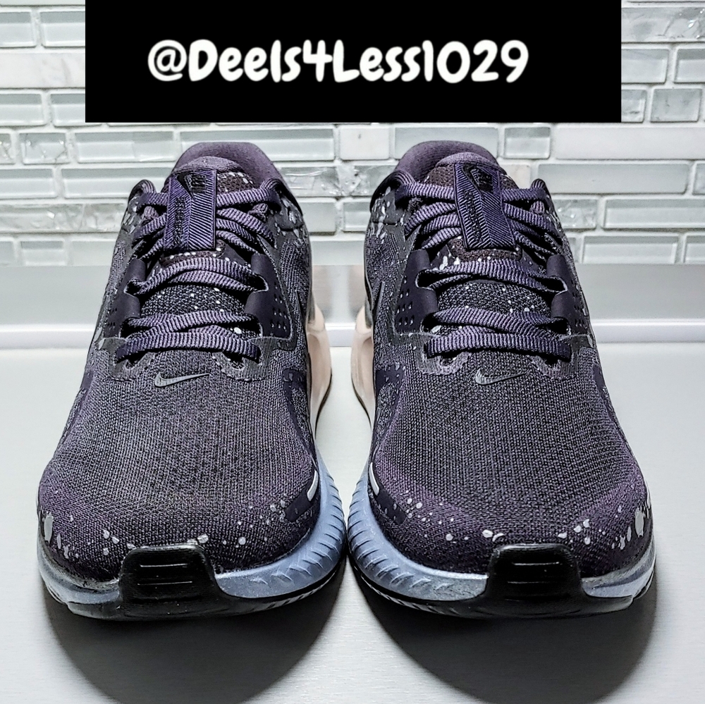 Nike Air Zoom Structure 26 SE Splatter Running Womens Cave Purple Black Grey - Picture 2 of 6